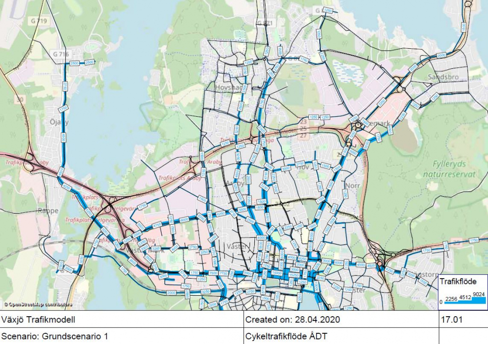 Växjö model transportu, wiosna 2020